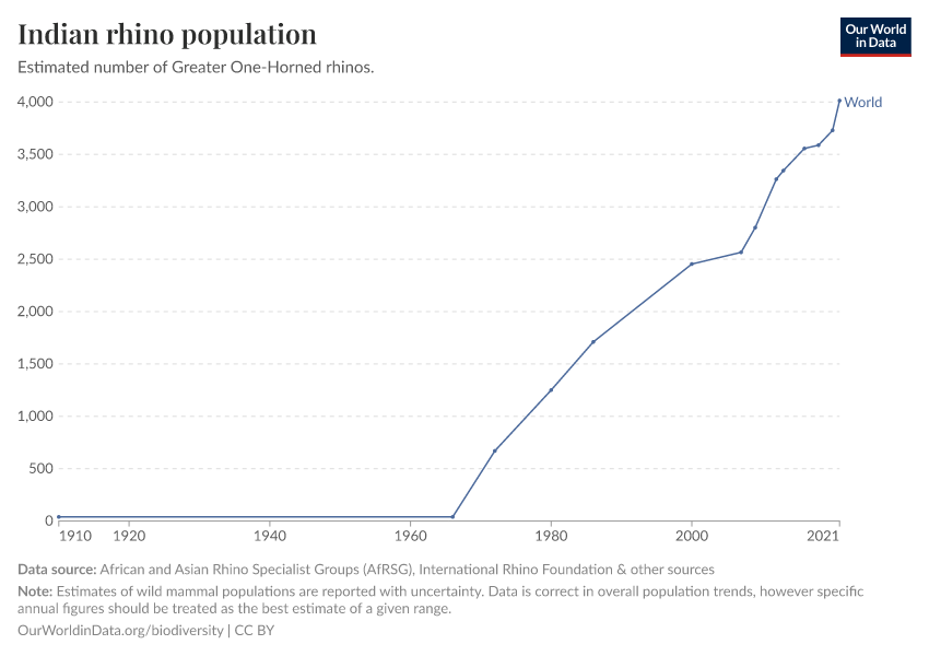 Indian rhino population