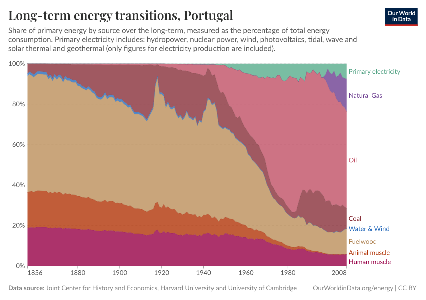 Long-term energy transitions