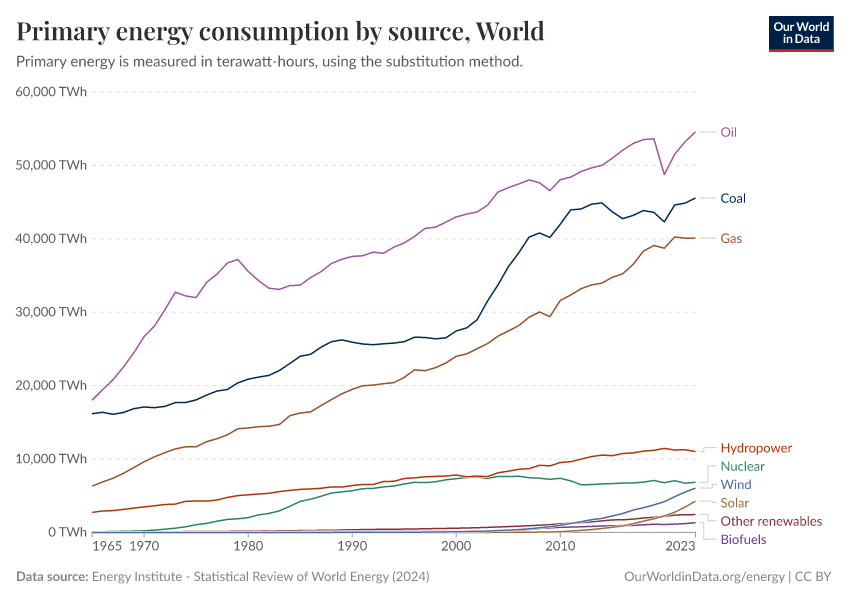 Primary energy consumption by source